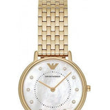 Buy Shop Emporio Armani Dress Analog Mother of Pearl Dial Gold Steel Strap Watch For Women - AR11007 USA Online