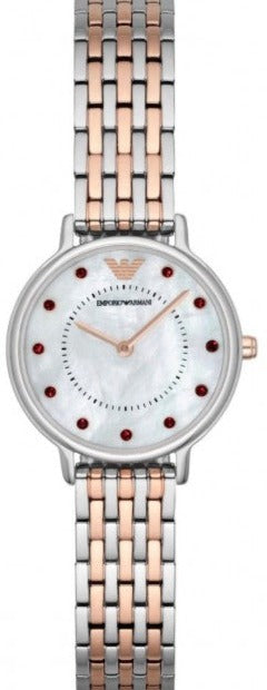 Buy Shop Emporio Armani Dress Analog Mother of Pearl Dial Two Tone Steel Strap Watch For Women - AR2515 USA Online
