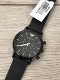 Buy Shop Emporio Armani Dress Chronograph Black Dial Black Leather Strap Watch For Men - AR1918 USA Online