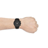 Buy Shop Emporio Armani Dress Chronograph Black Dial Black Leather Strap Watch For Men - AR1918 USA Online