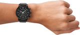 Buy Shop Emporio Armani Dress Chronograph Black Dial Black Leather Strap Watch For Men - AR1918 USA Online