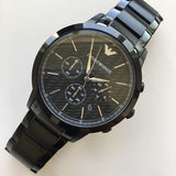 Buy Shop Emporio Armani Dress Chronograph Quartz Black Dial Black Stainless Steel Strap Watch For Men - AR2485 USA Online