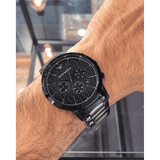 Buy Shop Emporio Armani Dress Chronograph Quartz Black Dial Black Stainless Steel Strap Watch For Men - AR2485 USA Online