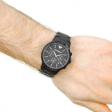 Buy Shop Emporio Armani Dress Chronograph Quartz Black Dial Black Stainless Steel Strap Watch For Men - AR2485 USA Online