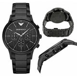 Buy Shop Emporio Armani Dress Chronograph Quartz Black Dial Black Stainless Steel Strap Watch For Men - AR2485 USA Online