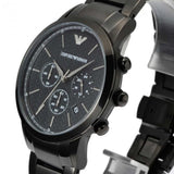 Buy Shop Emporio Armani Dress Chronograph Quartz Black Dial Black Stainless Steel Strap Watch For Men - AR2485 USA Online