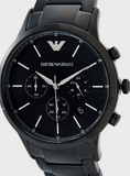 Buy Shop Emporio Armani Dress Chronograph Quartz Black Dial Black Stainless Steel Strap Watch For Men - AR2485 USA Online