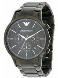 Buy Shop Emporio Armani Dress Chronograph Quartz Black Dial Black Stainless Steel Strap Watch For Men - AR2485 USA Online