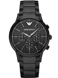 Buy Shop Emporio Armani Dress Chronograph Quartz Black Dial Black Stainless Steel Strap Watch For Men - AR2485 USA Online