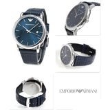 Buy Shop Emporio Armani Dress Quartz Blue Dial Blue Leather Strap Watch For Men - AR2501 USA Online