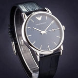 Buy Shop Emporio Armani Dress Quartz Blue Dial Blue Leather Strap Watch For Men - AR2501 USA Online