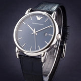 Buy Shop Emporio Armani Dress Quartz Blue Dial Blue Leather Strap Watch For Men - AR2501 USA Online