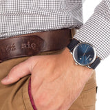 Buy Shop Emporio Armani Dress Quartz Blue Dial Blue Leather Strap Watch For Men - AR2501 USA Online