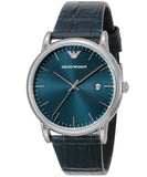 Buy Shop Emporio Armani Dress Quartz Blue Dial Blue Leather Strap Watch For Men - AR2501 USA Online