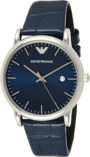 Buy Shop Emporio Armani Dress Quartz Blue Dial Blue Leather Strap Watch For Men - AR2501 USA Online