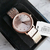 Buy Shop Emporio Armani Dress Quartz Rose Gold Dial Rose Gold Steel Strap Watch For Women - AR11062 USA Online