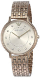Buy Shop Emporio Armani Dress Quartz Rose Gold Dial Rose Gold Steel Strap Watch For Women - AR11062 USA Online