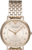 Buy Shop Emporio Armani Dress Quartz Rose Gold Dial Rose Gold Steel Strap Watch For Women - AR11062 USA Online