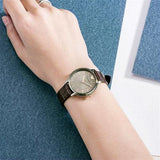 Buy Shop Emporio Armani Dress Quartz Silver Dial Brown Leather Strap Watch For Women - AR11063 USA Online