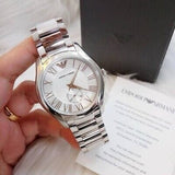 Buy Shop Emporio Armani Dress Quartz Silver Dial Silver Steel Strap Watch For Men - AR11084 USA Online