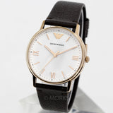 Buy Shop Emporio Armani Dress Quartz White Dial Brown Leather Strap Watch For Men - AR11011 USA Online