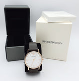 Buy Shop Emporio Armani Dress Quartz White Dial Brown Leather Strap Watch For Men - AR11011 USA Online