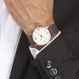 Buy Shop Emporio Armani Dress Quartz White Dial Brown Leather Strap Watch For Men - AR11011 USA Online