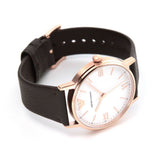 Buy Shop Emporio Armani Dress Quartz White Dial Brown Leather Strap Watch For Men - AR11011 USA Online