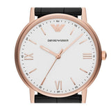 Buy Shop Emporio Armani Dress Quartz White Dial Brown Leather Strap Watch For Men - AR11011 USA Online