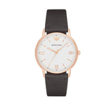 Buy Shop Emporio Armani Dress Quartz White Dial Brown Leather Strap Watch For Men - AR11011 USA Online