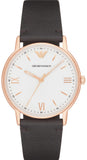 Buy Shop Emporio Armani Dress Quartz White Dial Brown Leather Strap Watch For Men - AR11011 USA Online