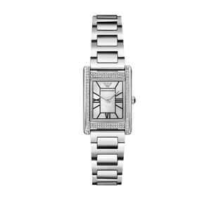 Buy Shop Emporio Armani Empire Mother of Pearl Dial Silver Steel Strap Watch For Women - AR11625 USA Online