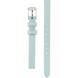 Buy Shop Emporio Armani Gianni T Bar Mother Of Pearl Blue Dial Blue Leather Strap Watch For Women - AR1959 USA Online