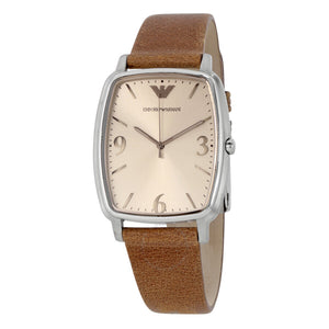 Buy Shop Emporio Armani Epsilon Quartz Brown Dial Brown Leather Strap Watch For Men - AR2489 USA Online