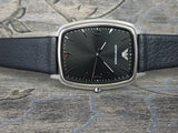 Buy Shop Emporio Armani Epsilon Quartz Black Dial Black Leather Strap Watch For Men - AR2490 USA Online