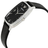 Buy Shop Emporio Armani Epsilon Quartz Black Dial Black Leather Strap Watch For Men - AR2490 USA Online