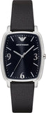 Buy Shop Emporio Armani Epsilon Quartz Black Dial Black Leather Strap Watch For Men - AR2490 USA Online