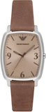 Buy Shop Emporio Armani Epsilon Quartz Brown Dial Brown Leather Strap Watch For Men - AR2489 USA Online