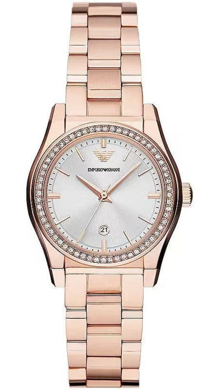 Buy Shop Emporio Armani Federica Analog Mother of Pearl Dial Rose Gold Steel Strap Watch for Women - AR11558 USA Online