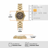 Buy Shop Emporio Armani Federica Brown Dial Gold Steel Strap Watch for Women - AR11700 USA Online