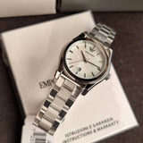 Buy Shop Emporio Armani Federica Mother of Pearl Dial Silver Steel Strap Watch For Women - AR11557 USA Online