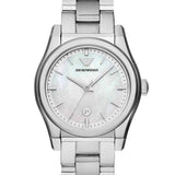 Buy Shop Emporio Armani Federica Mother of Pearl Dial Silver Steel Strap Watch For Women - AR11557 USA Online