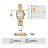 Buy Shop Emporio Armani Federica Mother of Pearl White Dial Gold Steel Strap Watch for Women - AR11657 USA Online