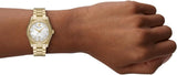 Buy Shop Emporio Armani Federica Mother of Pearl White Dial Gold Steel Strap Watch for Women - AR11657 USA Online
