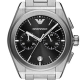 Buy Shop Emporio Armani Federico Chronograph Black Dial Silver Steel Strap Watch For Men - AR11560 USA Online