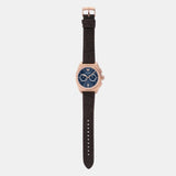 Buy Shop Emporio Armani Federico Chronograph Blue Dial Brown Leather Strap Watch For Men - AR11563 USA Online