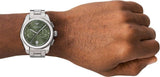Buy Shop Emporio Armani Federico Chronograph Green Dial Silver Steel Strap Watch for Men - AR11640 USA Online