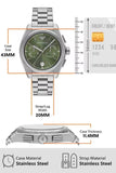Buy Shop Emporio Armani Federico Chronograph Green Dial Silver Steel Strap Watch for Men - AR11640 USA Online