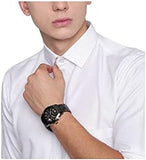 Buy Shop Emporio Armani Franco Black Dial Black Leather Strap Watch For Men - AR0368 USA Online