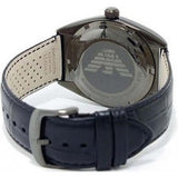 Buy Shop Emporio Armani Franco Black Dial Black Leather Strap Watch For Men - AR0368 USA Online